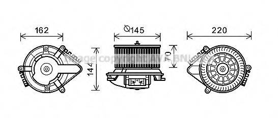 AVA QUALITY COOLING CN8505 Електродвигун, вентиляція салону