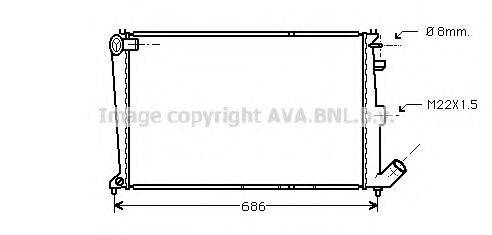 AVA QUALITY COOLING CNA2066 Радіатор, охолодження двигуна