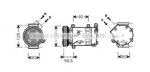 AVA QUALITY COOLING CNAK242 Компресор, кондиціонер