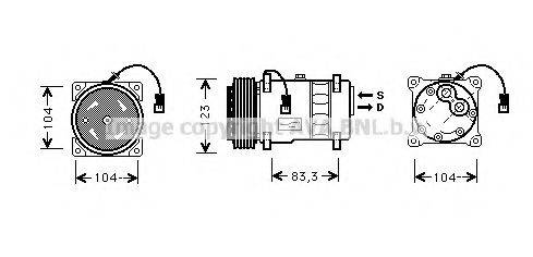 AVA QUALITY COOLING CNK177 Компресор, кондиціонер