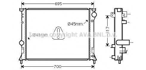 AVA QUALITY COOLING CR2138 Радіатор, охолодження двигуна