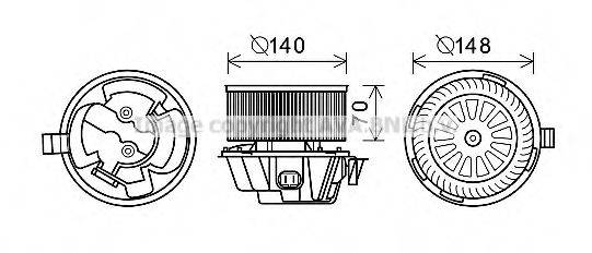 AVA QUALITY COOLING DA8012 Електродвигун, вентиляція салону