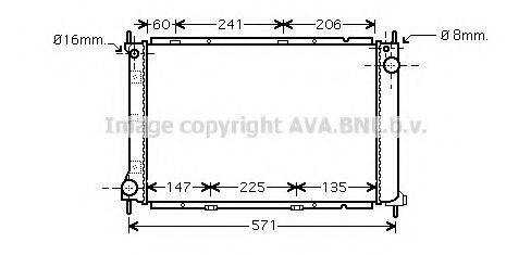 AVA QUALITY COOLING DN2250 Радіатор, охолодження двигуна