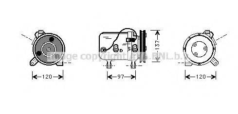 AVA QUALITY COOLING DNK003 Компресор, кондиціонер