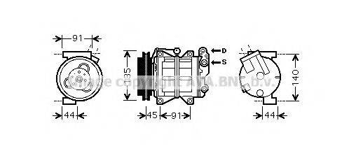 AVA QUALITY COOLING DNK314 Компресор, кондиціонер