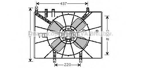 AVA QUALITY COOLING DU7504 Вентилятор, охолодження двигуна