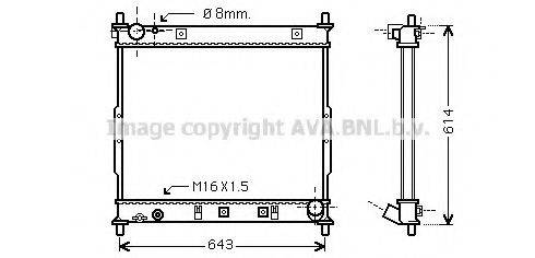 AVA QUALITY COOLING DW2062 Радіатор, охолодження двигуна