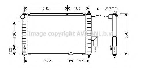 AVA QUALITY COOLING DWA2046 Радіатор, охолодження двигуна