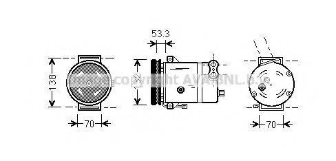 AVA QUALITY COOLING DWK018 Компресор, кондиціонер