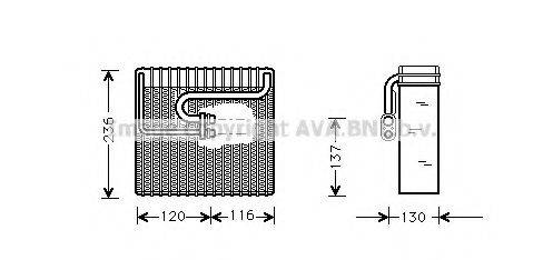 AVA QUALITY COOLING DWV035 Випарник, кондиціонер