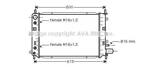 AVA QUALITY COOLING FD2153 Радіатор, охолодження двигуна