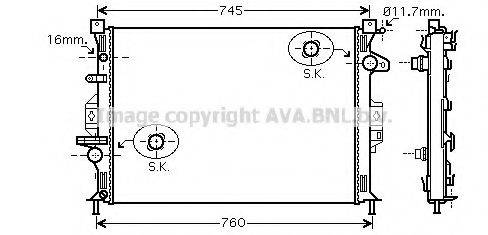 AVA QUALITY COOLING FD2425 Радіатор, охолодження двигуна