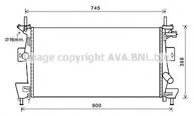 AVA QUALITY COOLING FD2475 Радіатор, охолодження двигуна