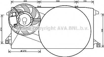 AVA QUALITY COOLING FD7545 Вентилятор, охолодження двигуна