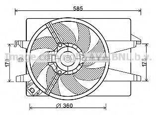 AVA QUALITY COOLING FD7551 Вентилятор, охолодження двигуна