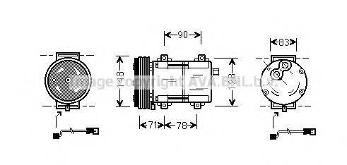 AVA QUALITY COOLING FDK283 Компресор, кондиціонер