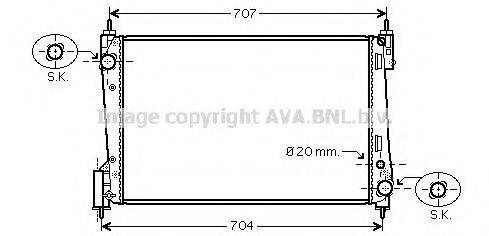 AVA QUALITY COOLING FT2400 Радіатор, охолодження двигуна