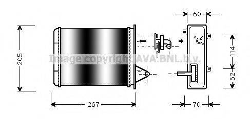 AVA QUALITY COOLING FT6089 Теплообмінник, опалення салону