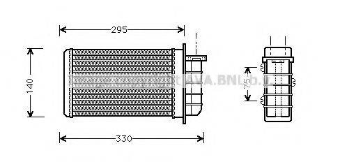 AVA QUALITY COOLING FT6191 Теплообмінник, опалення салону