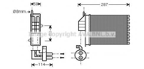 AVA QUALITY COOLING FT6259 Теплообмінник, опалення салону