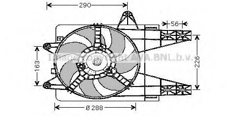 AVA QUALITY COOLING FT7284 Вентилятор, охолодження двигуна