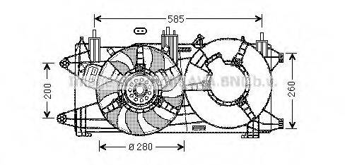 AVA QUALITY COOLING FT7573 Вентилятор, охолодження двигуна