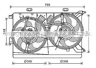 AVA QUALITY COOLING FT7608 Вентилятор, охолодження двигуна