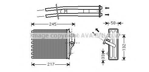 AVA QUALITY COOLING FTA6304 Теплообмінник, опалення салону