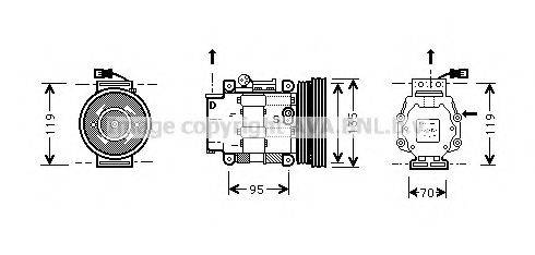 AVA QUALITY COOLING FTK041 Компресор, кондиціонер