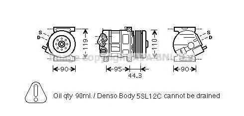 AVA QUALITY COOLING FTK330 Компресор, кондиціонер