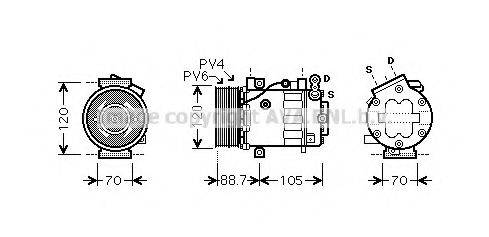 AVA QUALITY COOLING FTK369 Компресор, кондиціонер