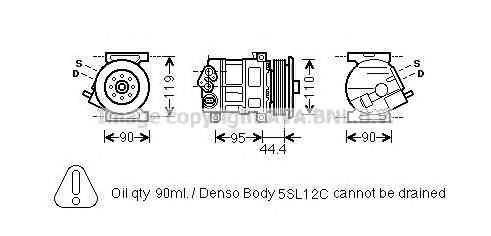 AVA QUALITY COOLING FTK394 Компресор, кондиціонер