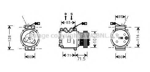 AVA QUALITY COOLING HDK009 Компресор, кондиціонер