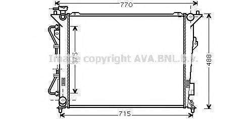 AVA QUALITY COOLING HY2172 Радіатор, охолодження двигуна