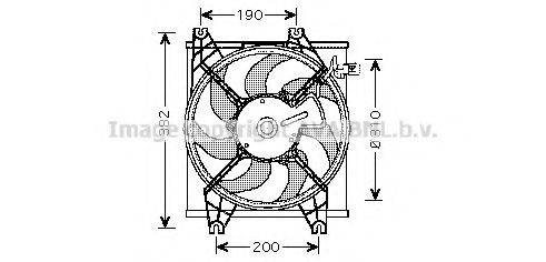 AVA QUALITY COOLING HY7524 Вентилятор, охолодження двигуна