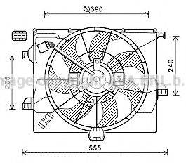 AVA QUALITY COOLING HY7545 Вентилятор, охолодження двигуна