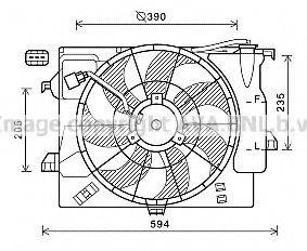 AVA QUALITY COOLING HY7546 Вентилятор, охолодження двигуна