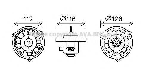 AVA QUALITY COOLING HY8407 Електродвигун, вентиляція салону