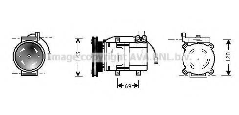 AVA QUALITY COOLING HYK066 Компресор, кондиціонер