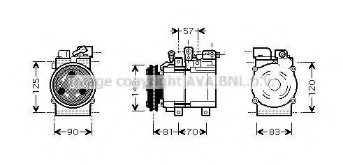 AVA QUALITY COOLING HYK139 Компресор, кондиціонер