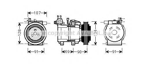 AVA QUALITY COOLING HYK278 Компресор, кондиціонер