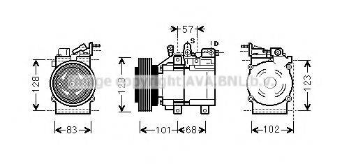 AVA QUALITY COOLING HYK324 Компресор, кондиціонер