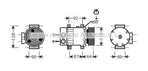 AVA QUALITY COOLING JEAK047 Компресор, кондиціонер