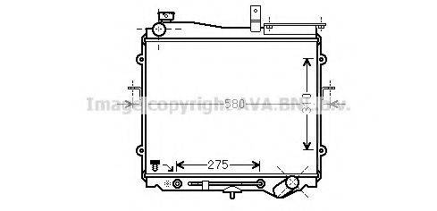 AVA QUALITY COOLING KA2025 Радіатор, охолодження двигуна