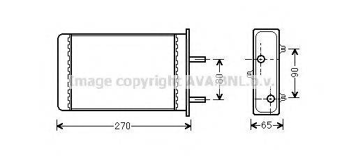 AVA QUALITY COOLING LC6064 Теплообмінник, опалення салону