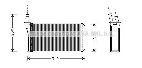 AVA QUALITY COOLING LC6074 Теплообмінник, опалення салону