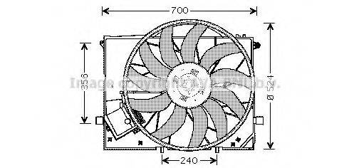 AVA QUALITY COOLING MS7506 Вентилятор, охолодження двигуна