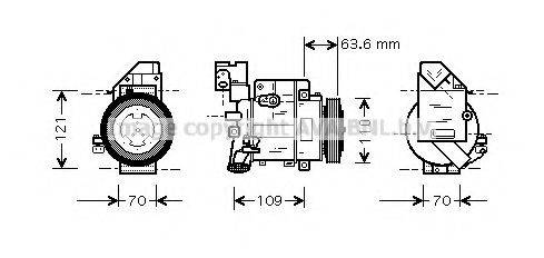 AVA QUALITY COOLING MSAK425 Компресор, кондиціонер