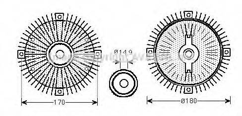 AVA QUALITY COOLING MSC466 Зчеплення, вентилятор радіатора