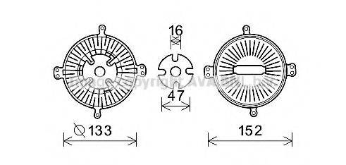 AVA QUALITY COOLING MSC523 Зчеплення, вентилятор радіатора